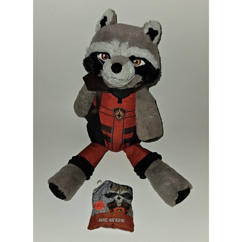 Scentsy Buddy Rocket Raccoon Plush Stuffed Animal Marvel Nine Realms Scent Pak